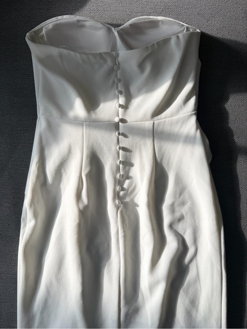 Ina Ivory Strapless Ruffled Sheath Dress - Picture 4 of 6